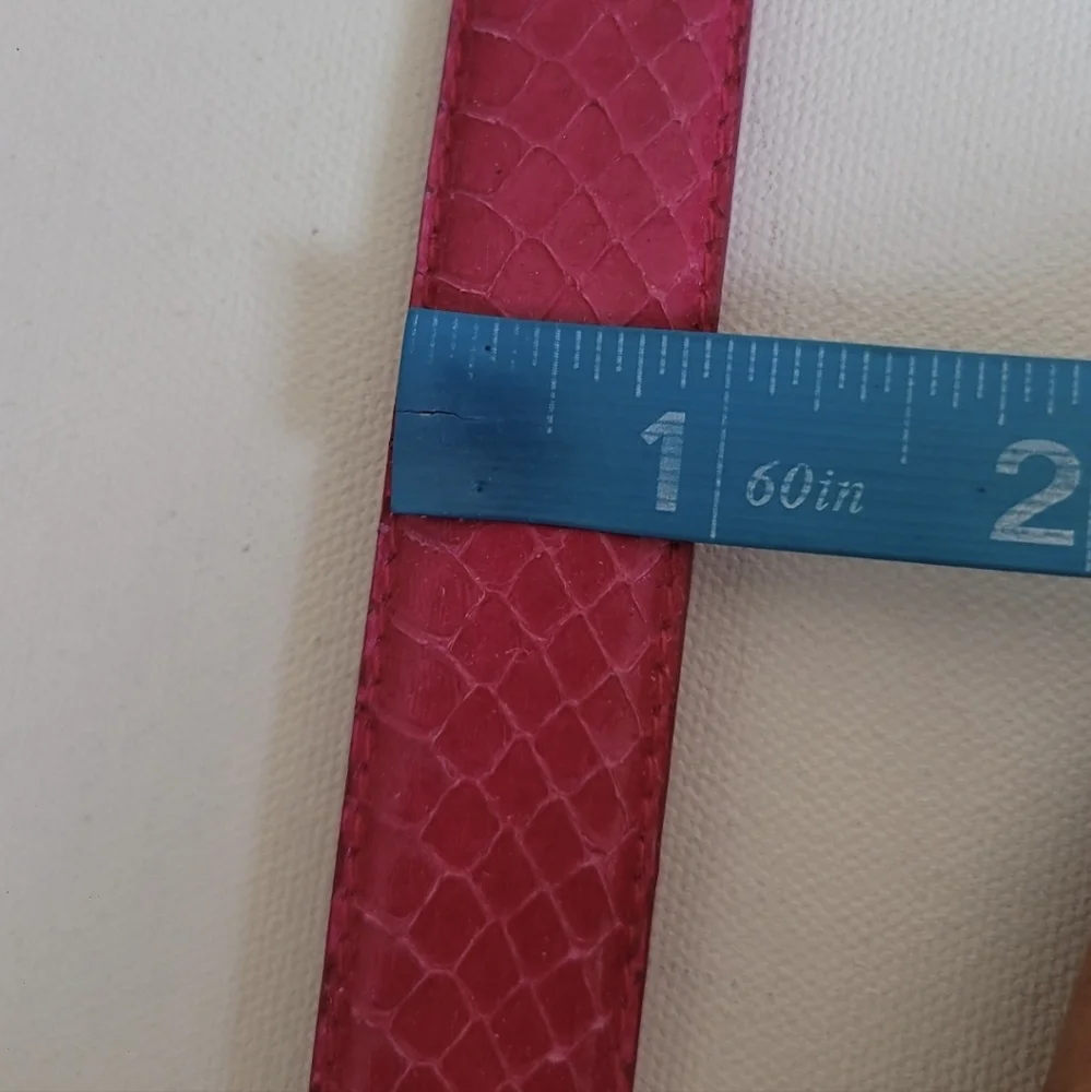 Vintage Hot Pink Snakeskin Ladies Belt Sz S